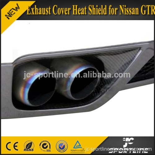 2pcs/set OEM Style Carbon Fiber Exhaust Suround Shroud Heat Shield Cover for Nissa n GT-R R35 09-15